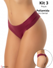 Kit 3 Calcinhas Fio Duplo Tanga Fio Dental Sexy